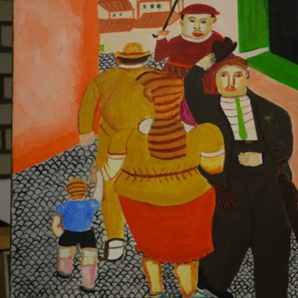 WILLEMSEN gezin in straat